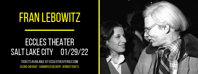 Fran Lebowitz at Capitol Theatre tickets Fran Lebowitz at Capitol Theatre